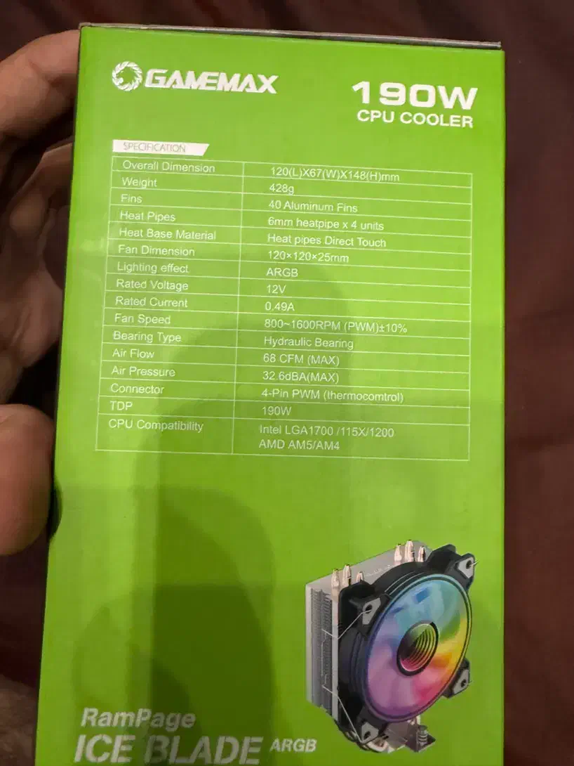 خنک کننده سی پی یو گیم مکس ایس بلید|قطعات و لوازم جانبی رایانه|کرج, خرمدشت|دیوار