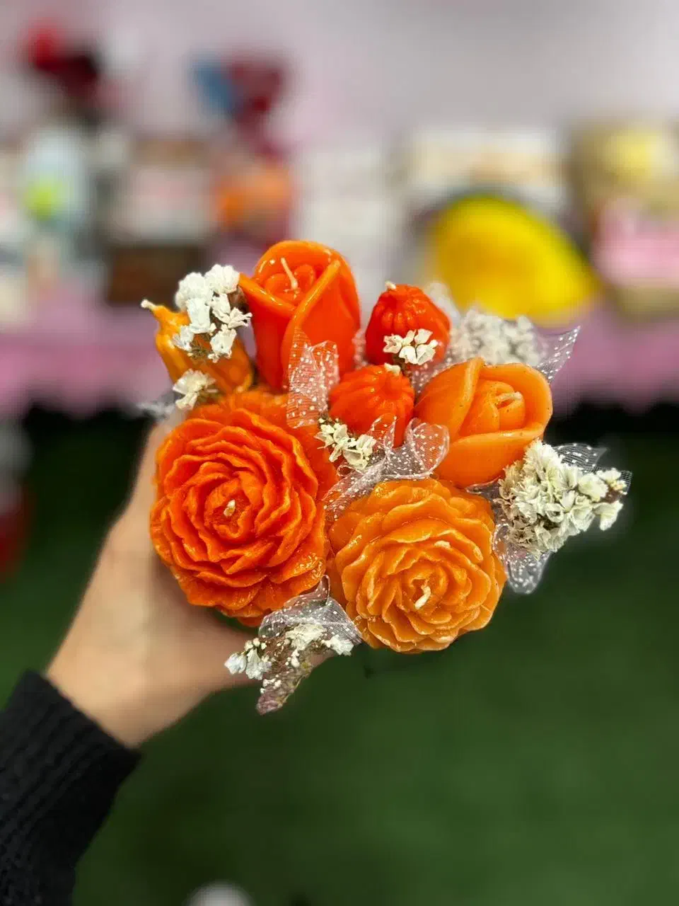 فروش گل های شمع مخصوص روز مادر و شب یلدا|صنایع دستی و سایر لوازم تزئینی|بندر انزلی, آخرخط|دیوار