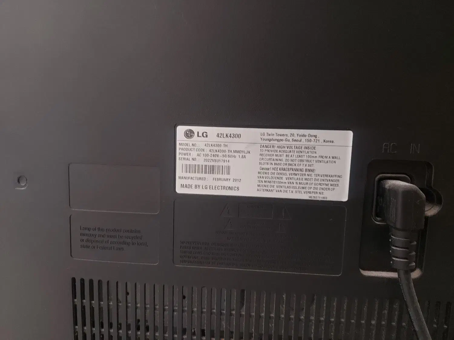 تلویزیون ۴۲ اینچ LG (LCD)|تلویزیون و پروژکتور|ایلام, |دیوار