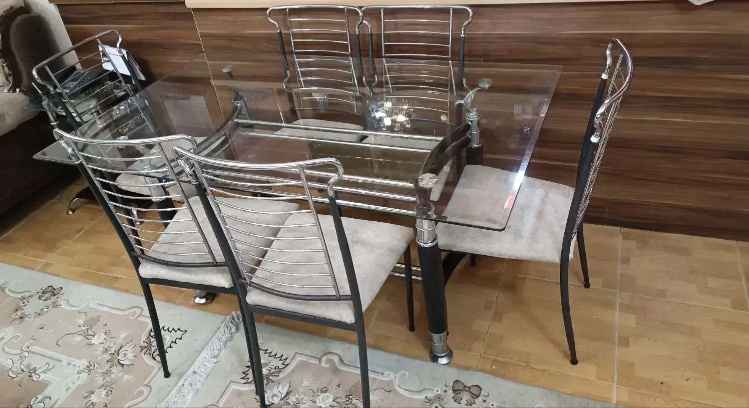 میز غذاخوری ۶ نفره شیشه ای  وارداتی ترکیه|میز و صندلی غذاخوری|گرگان, |دیوار