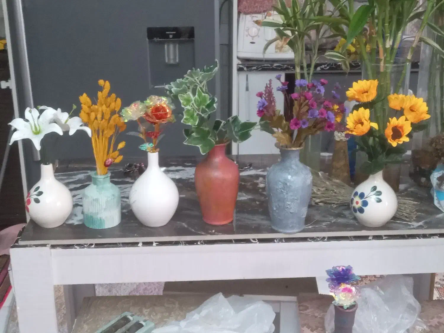 گلدان باگل مصنوعی|گل مصنوعی|پردیس, فاز ۹|دیوار