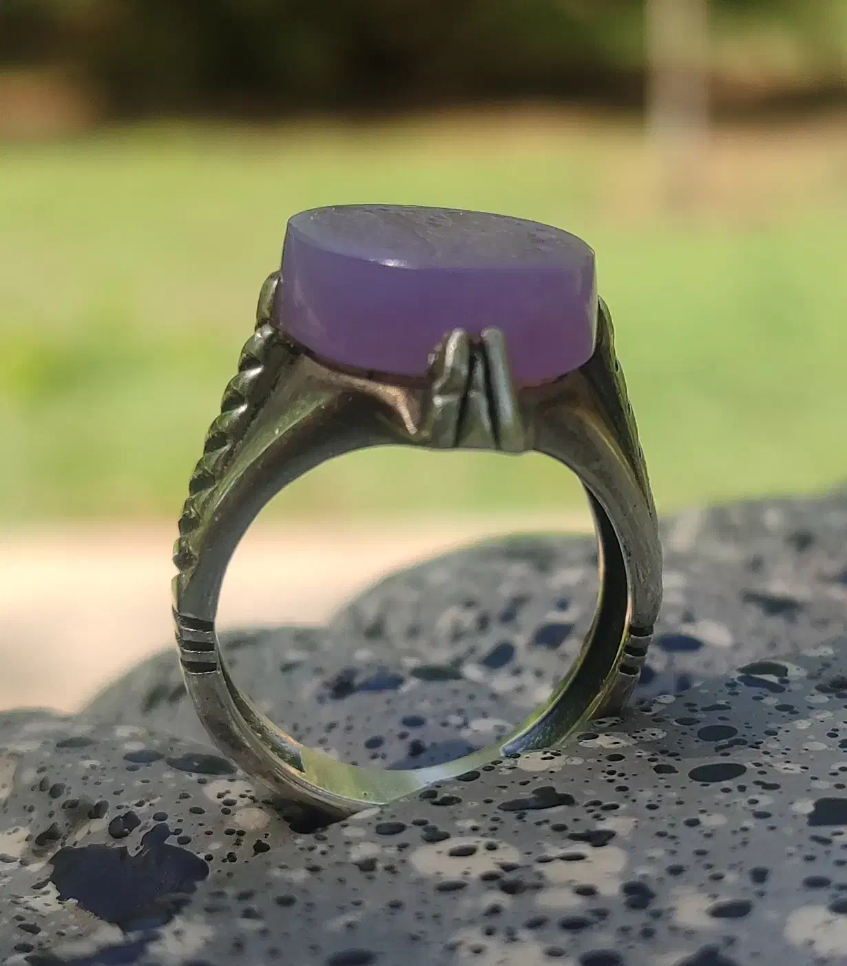 انگشتر عقیق یمنی یاسی اصل با ذکر پنج تن|جواهرات|اصفهان, دستگرده|دیوار