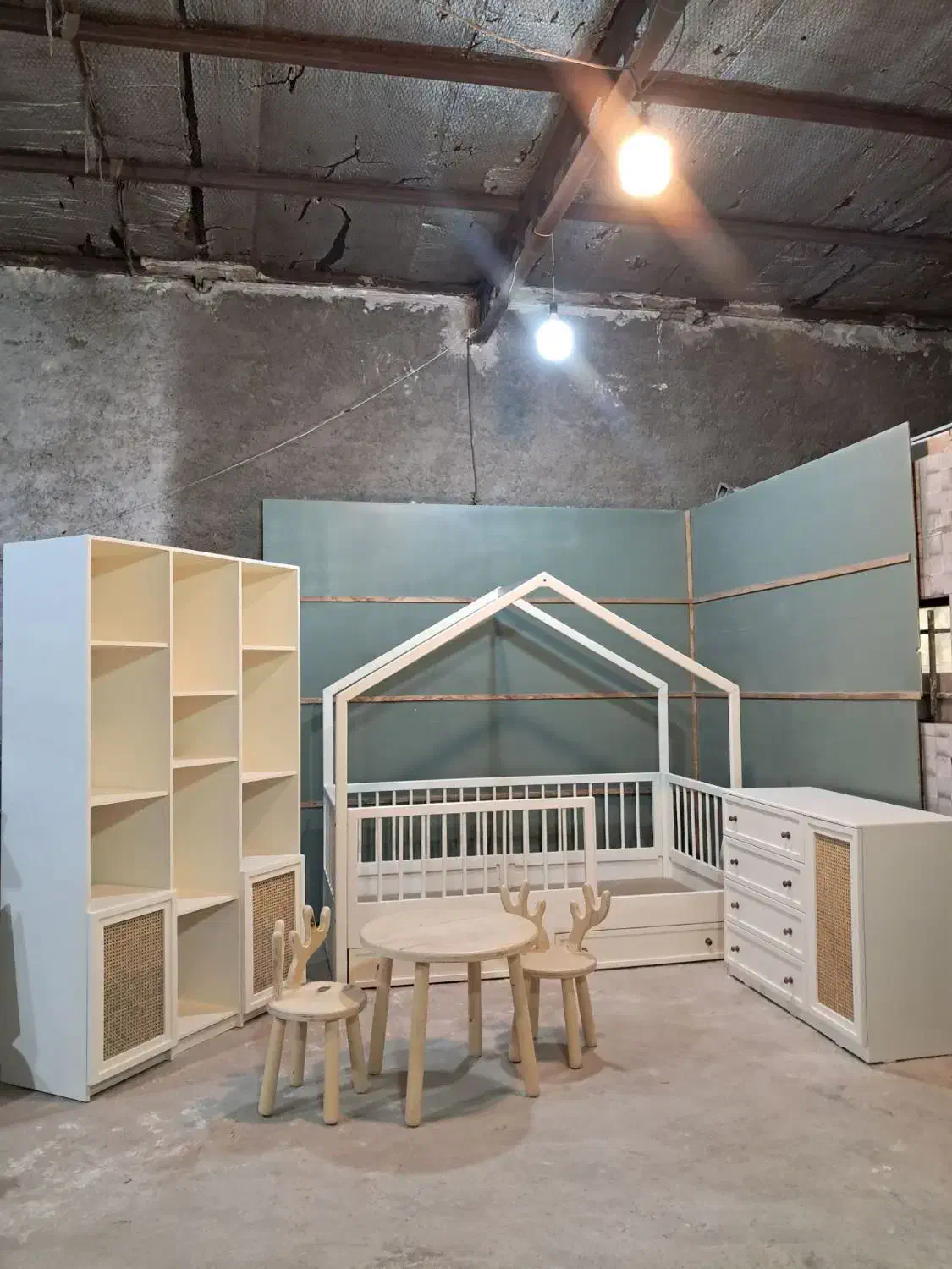 سرویس خواب کودک  چوب و رنگ مدل کلبه ارامش|تخت و سرویس خواب|مشهد, نوید|دیوار