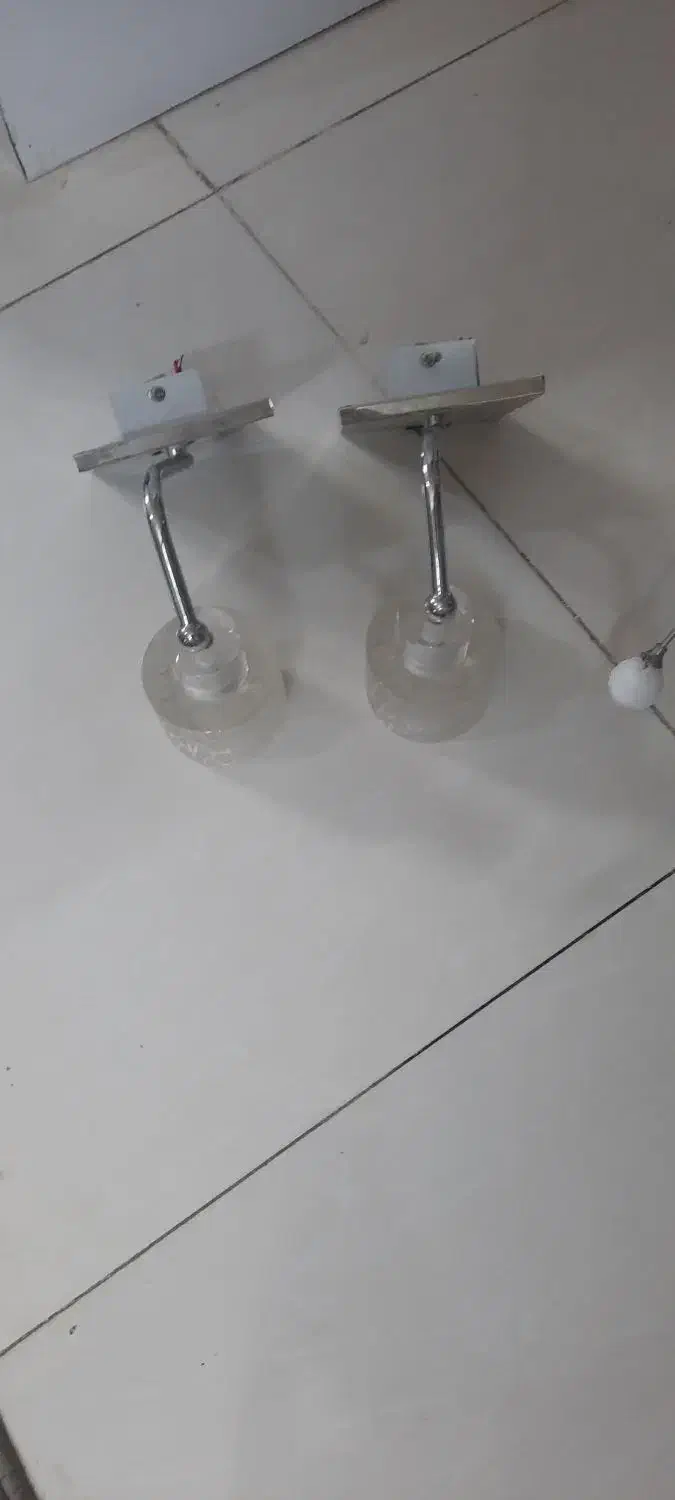 دوتا لوستر پایه دیواری و یک لوستر سقفی کریستال|لوستر و چراغ آویز|مشهد, نوید|دیوار