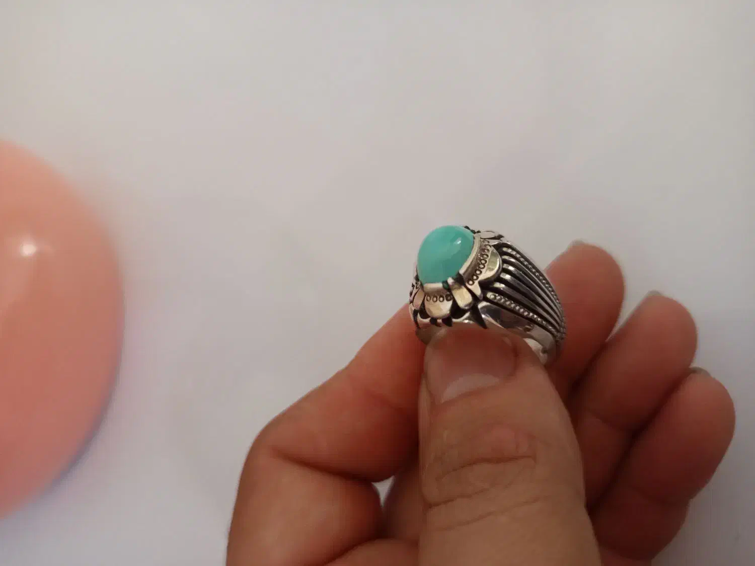 انگشتر فیروزه عجمی فاخر|جواهرات|آستانه اشرفیه, |دیوار