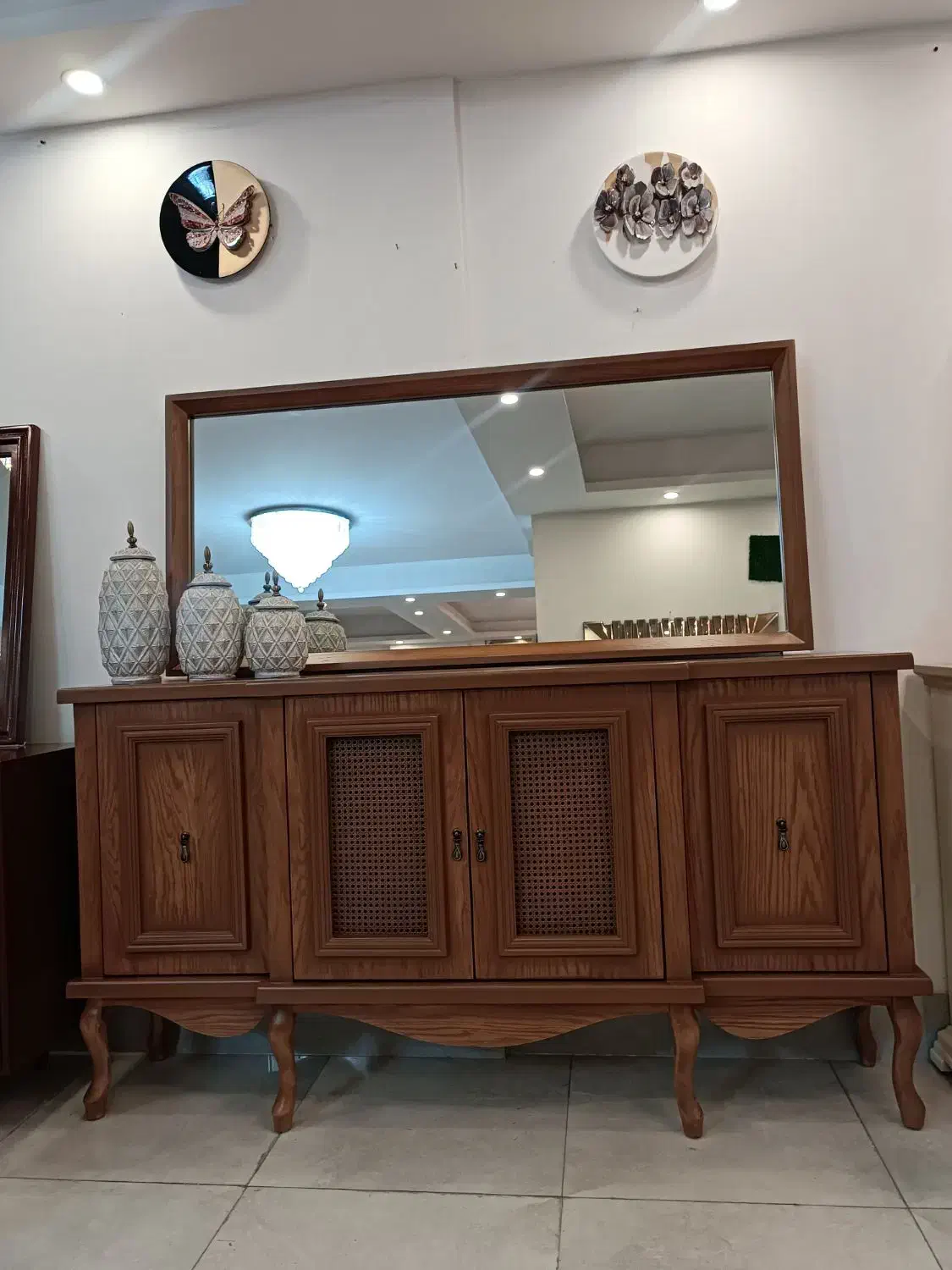 آینه کنسول میز تی وی مدل بلوط|بوفه، ویترین، کنسول|رشت, استقامت ۱|دیوار