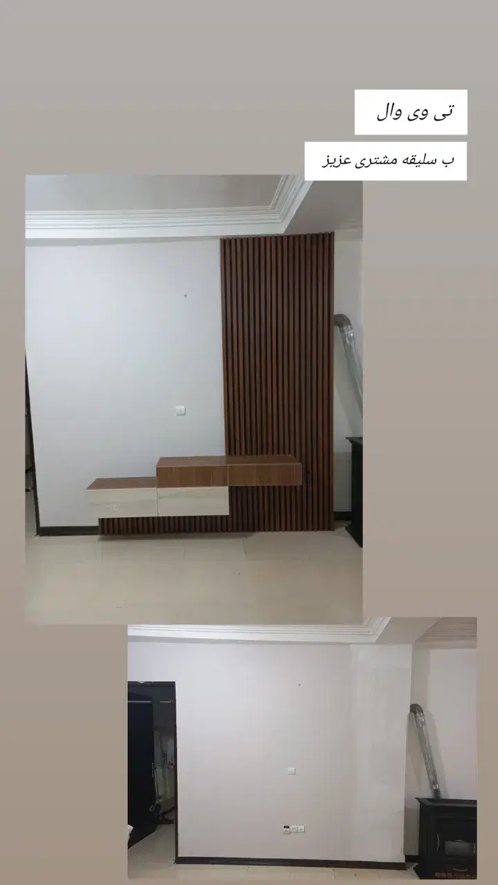 نصب ساخت میز تی وی کافی بار تخت درآورقیمت تولیدی|بوفه، ویترین، کنسول|محمودآباد, |دیوار