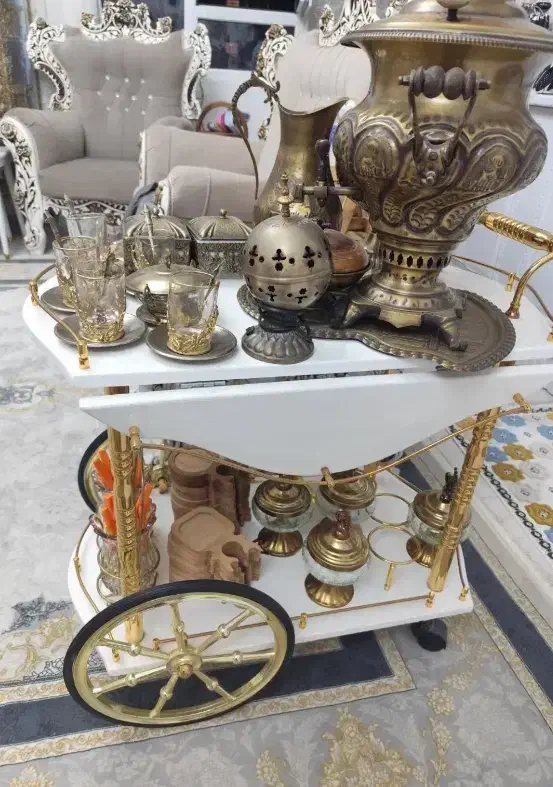 میز بار سفید طلایی|مبلمان خانگی و میز عسلی|قزوین, |دیوار