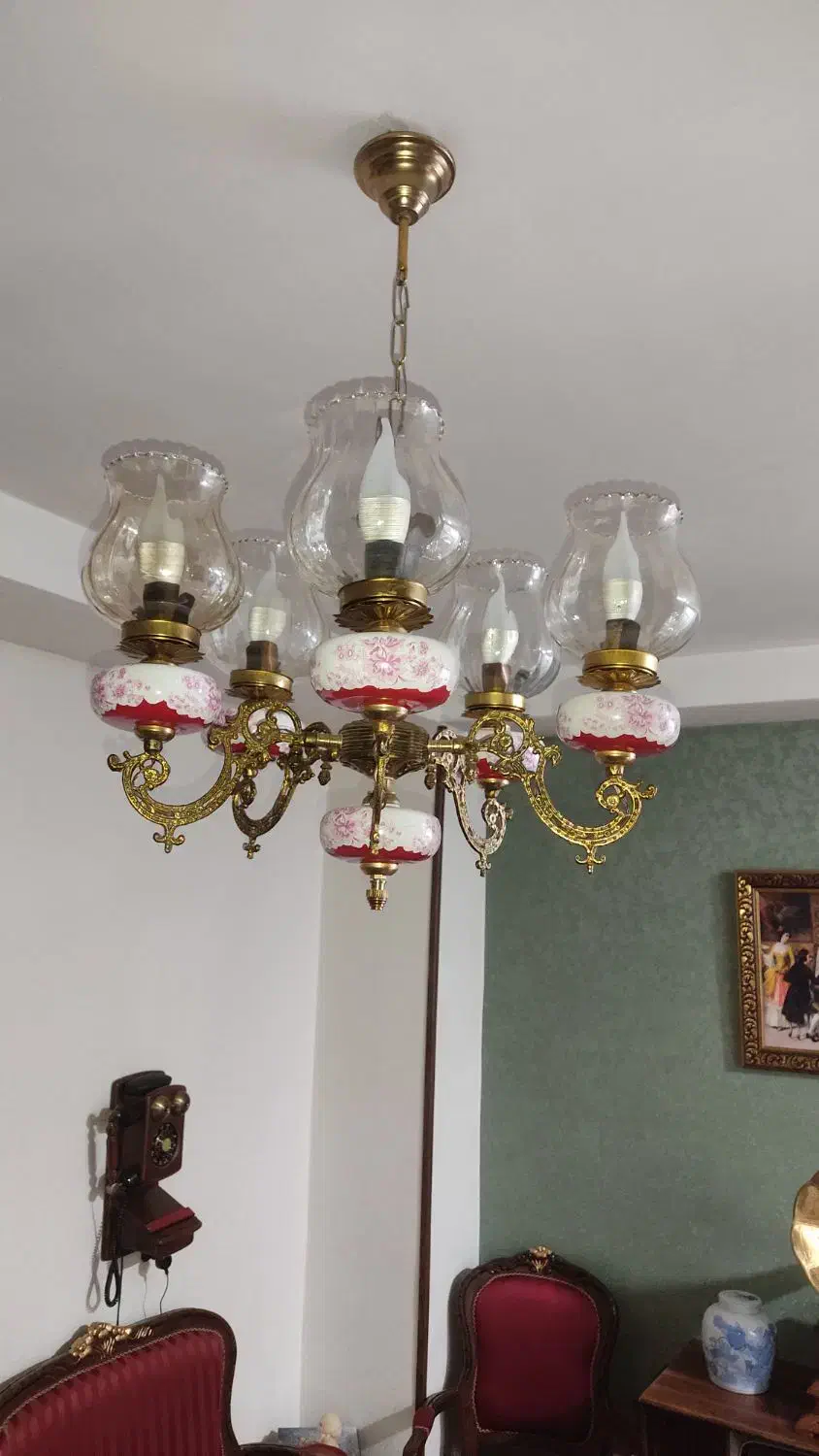 لوستر برنز چینی|لوستر و چراغ آویز|کرج, شاهینویلا|دیوار