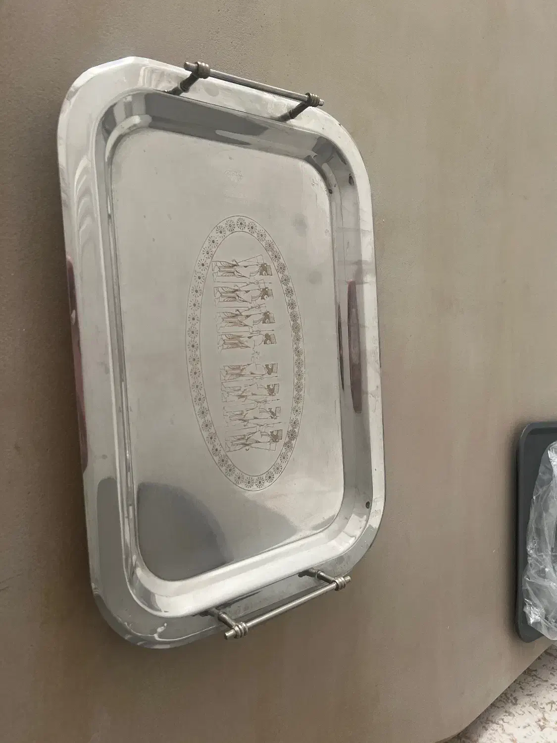 سینی تمام استیل|ظروف سرو و پذیرایی|اسلام‌شهر, شهرک واوان|دیوار