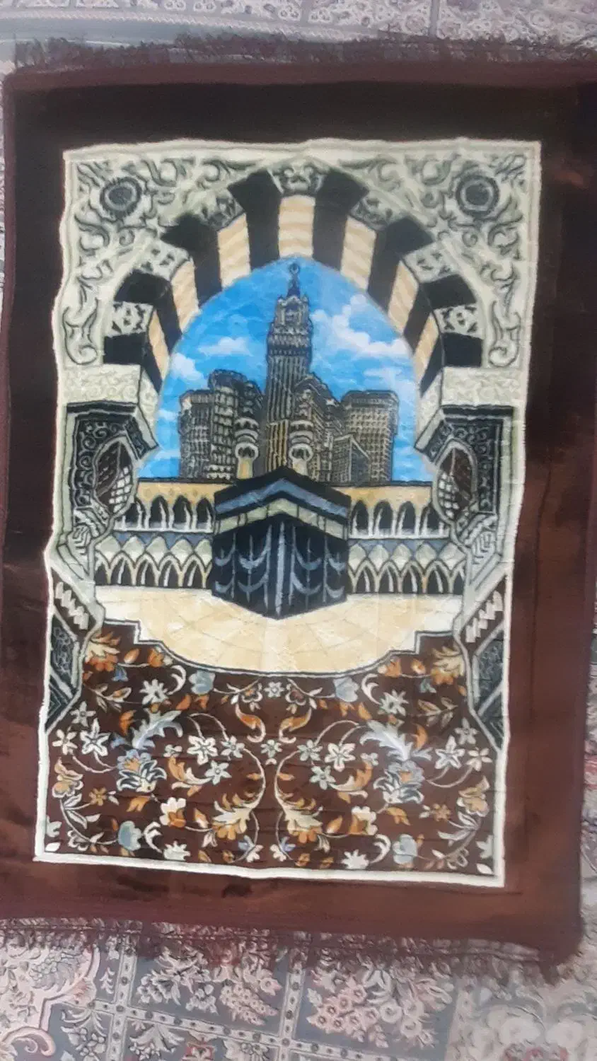 جانماز بزرگ خارجی مخمل ضخیم طرح فرش|روفرشی|قم, باجک دو|دیوار