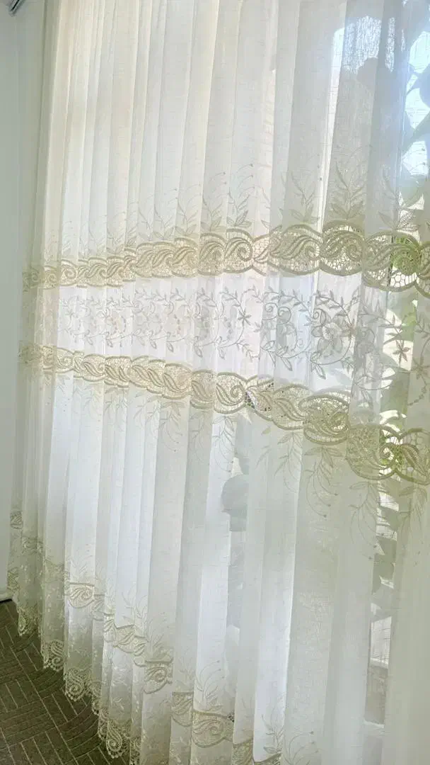 پرده توری سفید|پرده، رانر، رومیزی|میاندوآب, |دیوار