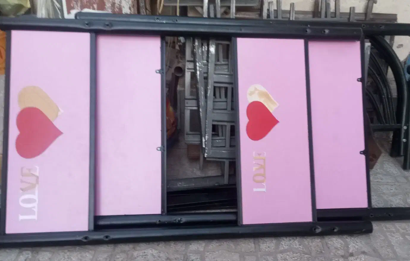 تخت خواب دوطبقه فلزی در حد|تخت و سرویس خواب|ساوه, |دیوار