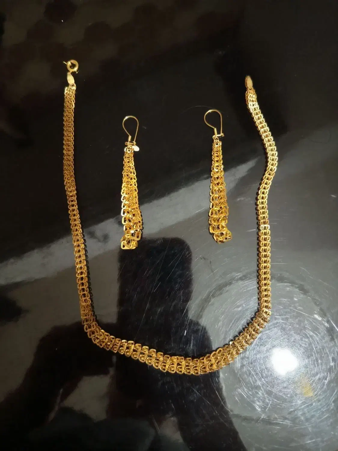 تک پوش ۷ گرم ۷۳۰ سوت، سرویس گردنبندوگوشواره ۱۱/۴۲۰|جواهرات|کوهدشت, |دیوار