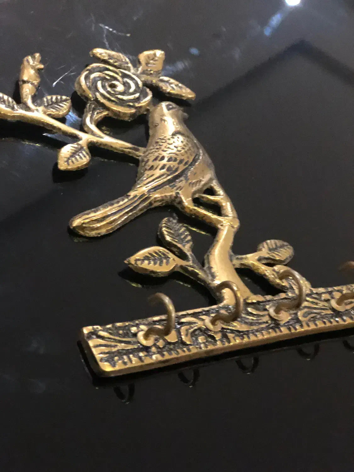 جاکلیدی دیواری برنجی سیاه قلم|صنایع دستی و سایر لوازم تزئینی|ری, دیلمان|دیوار