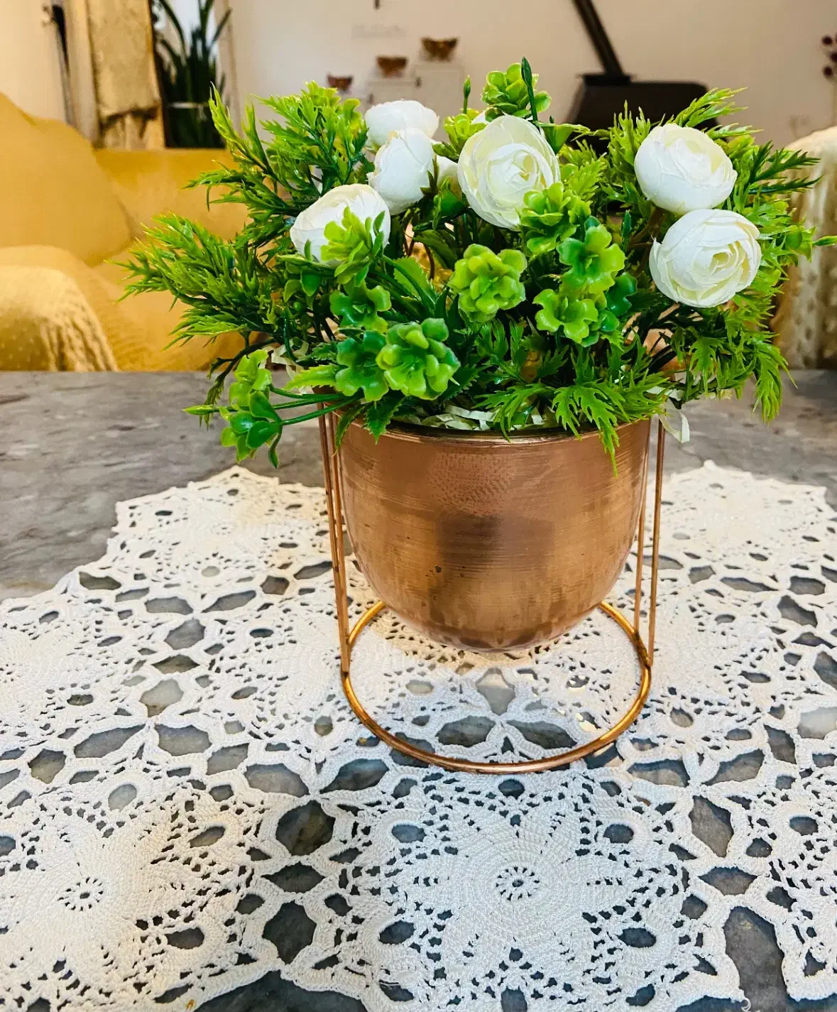 گلدان مسی ‌|گل مصنوعی|ارومیه, |دیوار