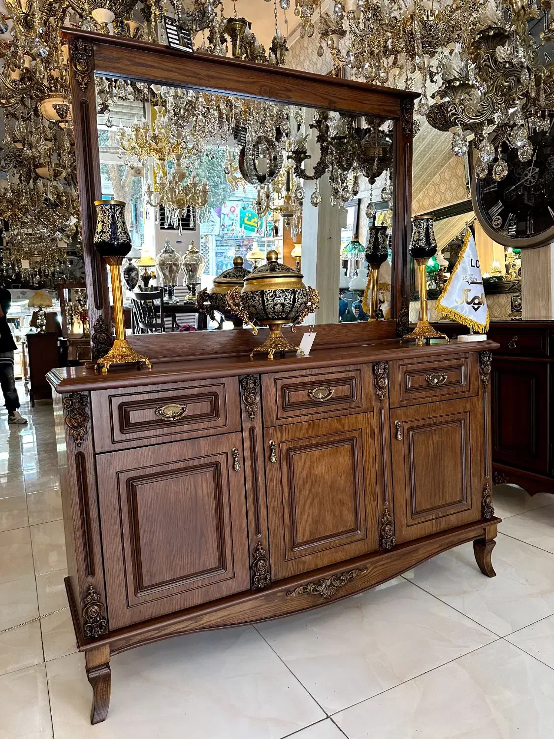 ست اینه کنسول میز تلوزیون مدل رویال|بوفه، ویترین، کنسول|کرج, حصارک پایین|دیوار