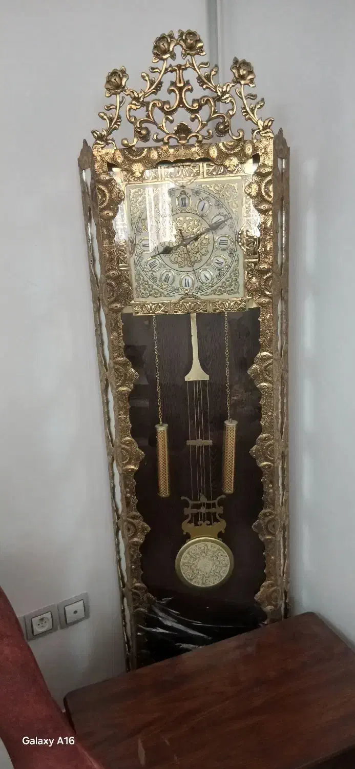 ساعت ایستاده برنز،گل رز|ساعت دیواری و تزئینی|زنجان, |دیوار