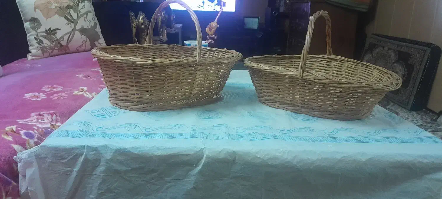 سبد حصیری مناسب برای تزیین..|صنایع دستی و سایر لوازم تزئینی|قم, سراجه (۱۵ خرداد)|دیوار