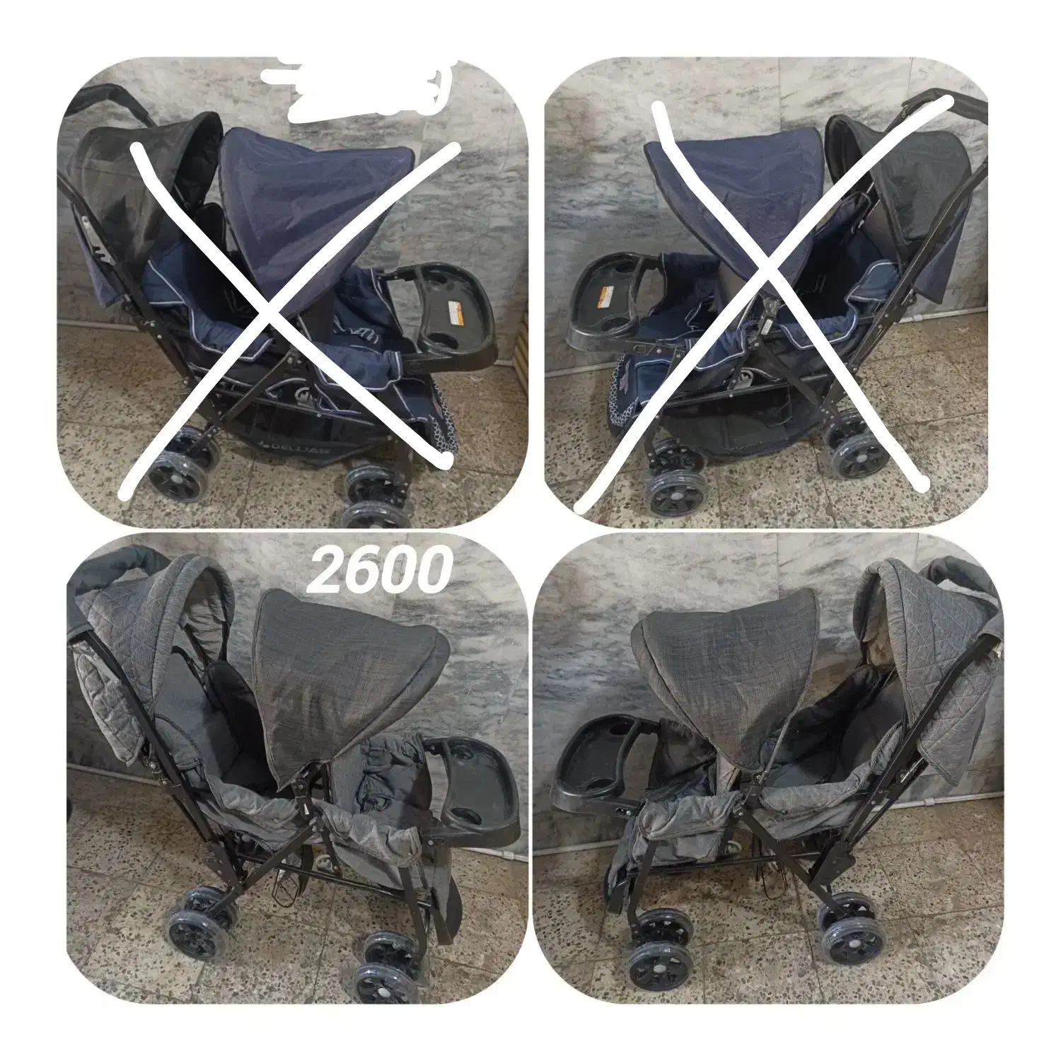 کالسکه دوقلو و عصایی|کالسکه و لوازم جانبی|مشهد, عبادی|دیوار