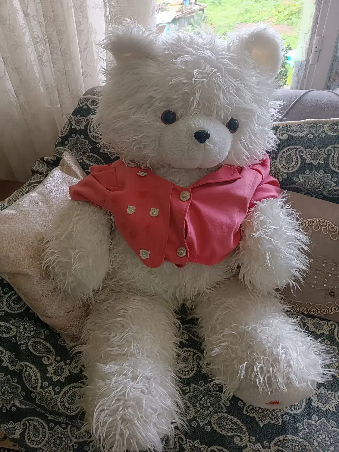 خرس عروسکی سفید سایز بزرگ|اسباب‌بازی بچه|رشت, حمیدیان|دیوار