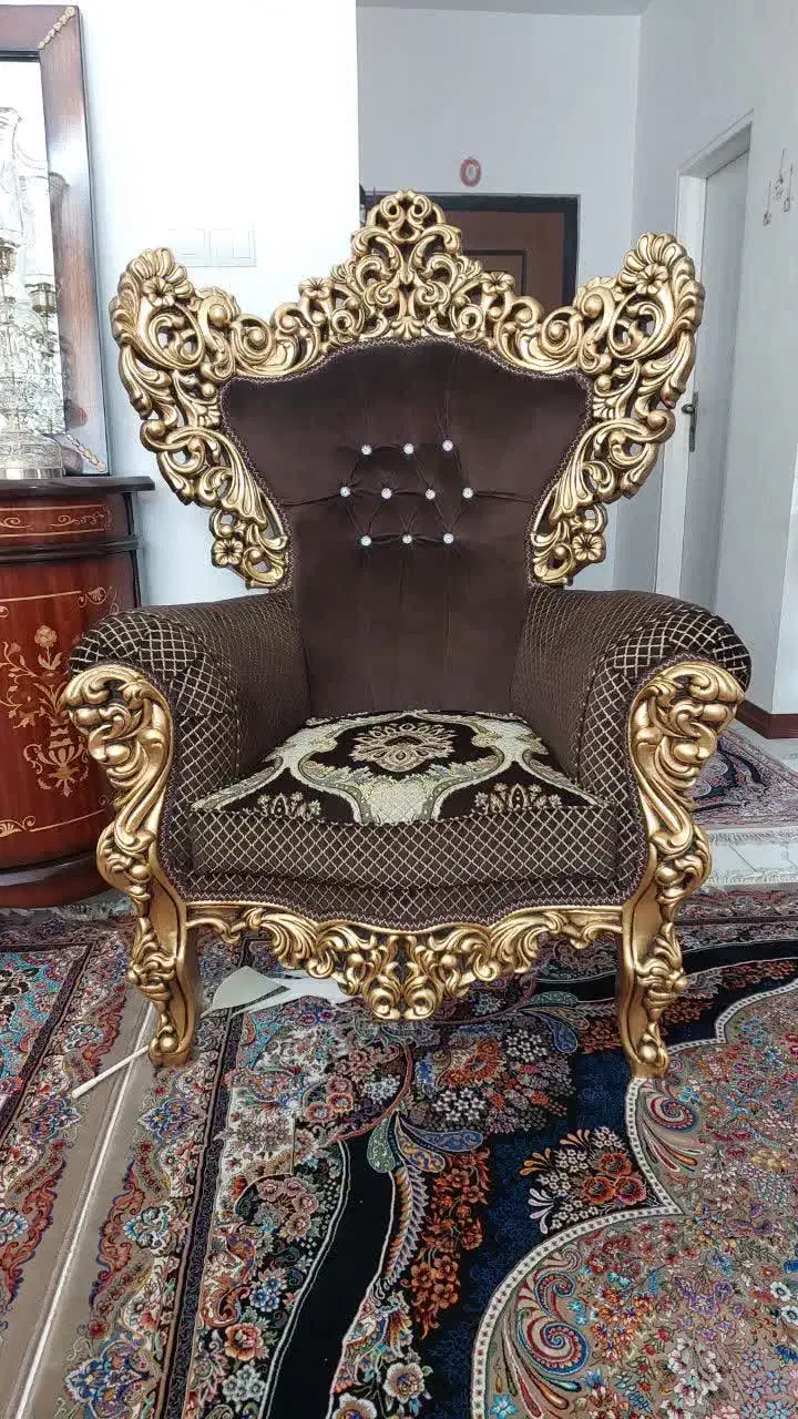 سرویس مبل ۹ نفره سلطنتی چوب راش|مبلمان خانگی و میز عسلی|اسلام‌شهر, شهرک واوان|دیوار