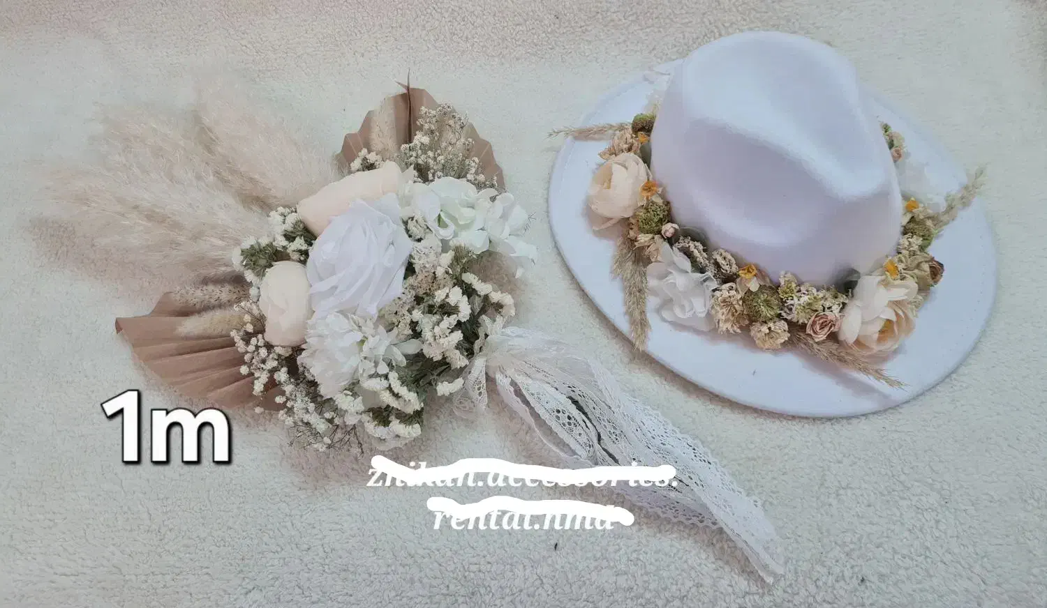 ست دسته گل و کلاه بوهو|لباس|همدان, |دیوار