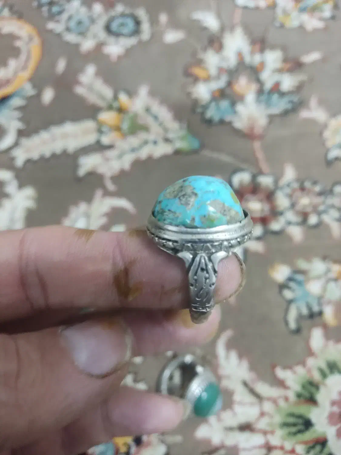 انگشتر فیروزه وعقیق|جواهرات|کرمانشاه, |دیوار