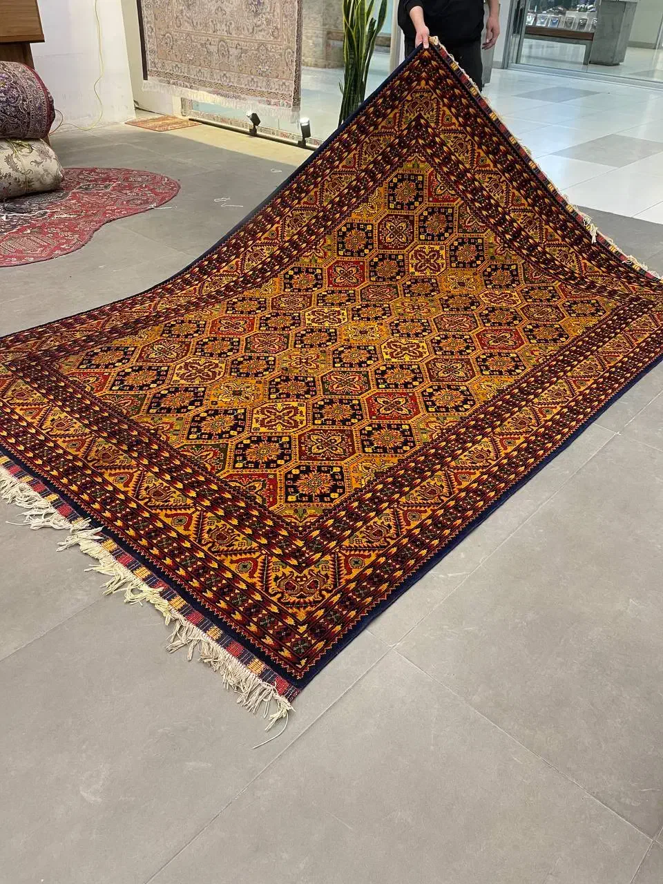 فرش دستباف (بساک) ۶ متریهای کرک لیمویی خاص|فرش|مشکین‌دشت, |دیوار