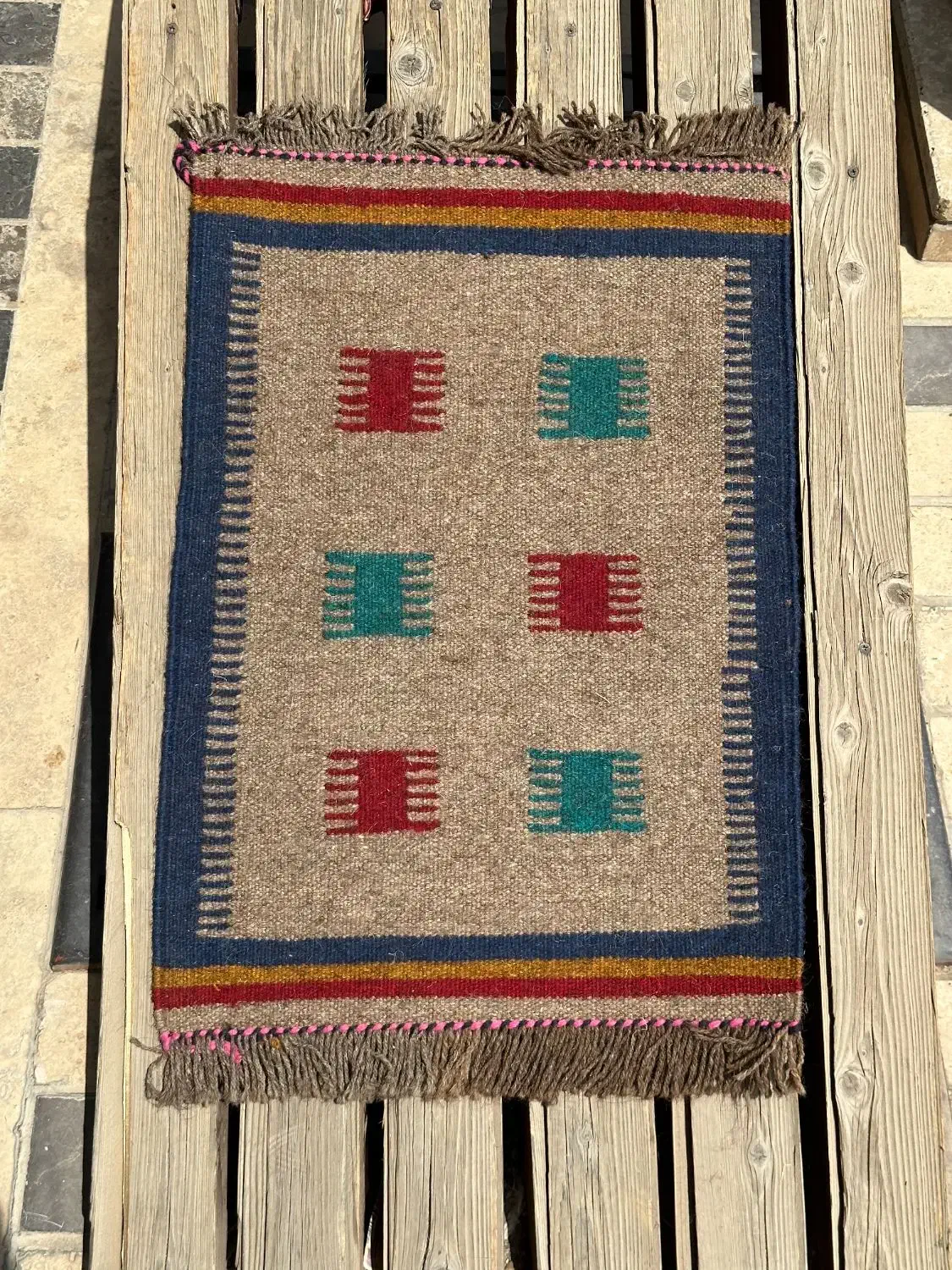 گلیم پشمی دستبافت پادری|پادری|شیراز, شاهچراغ|دیوار