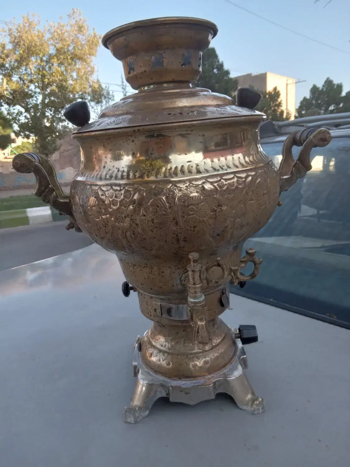 سماور گازی برنجی|کلکسیون اشیاء عتیقه|بجنورد, |دیوار