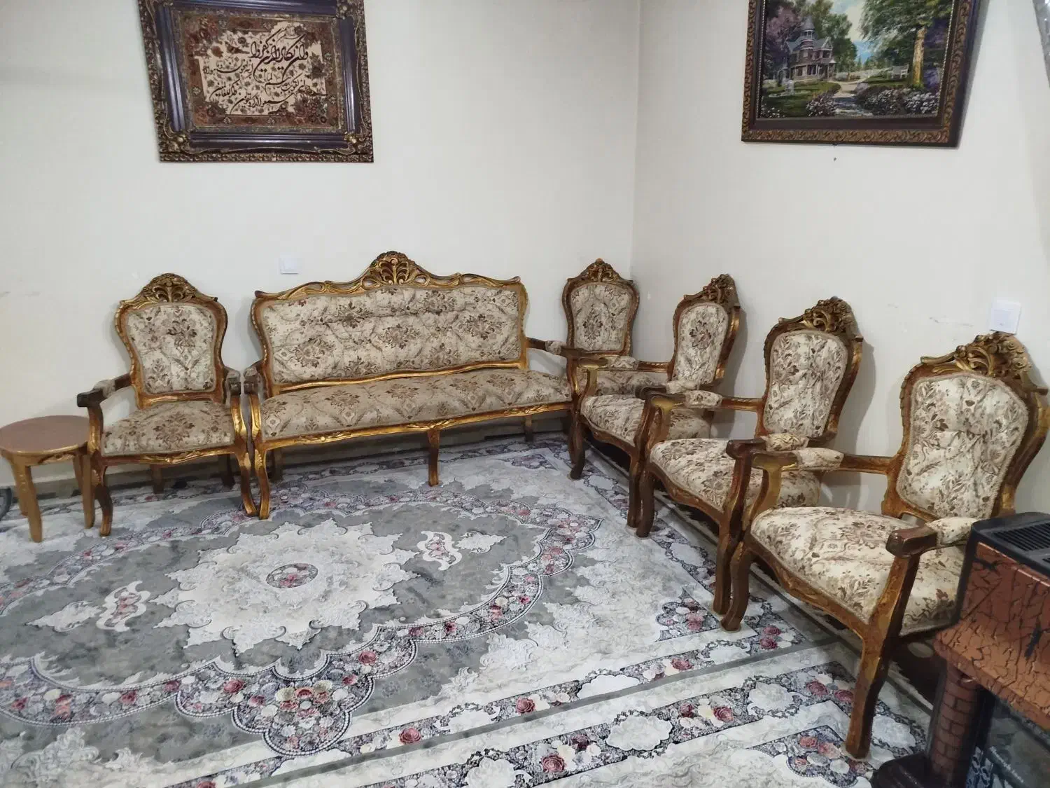 مبل سلطنتی|مبلمان خانگی و میز عسلی|کرج, ملک‌آباد|دیوار