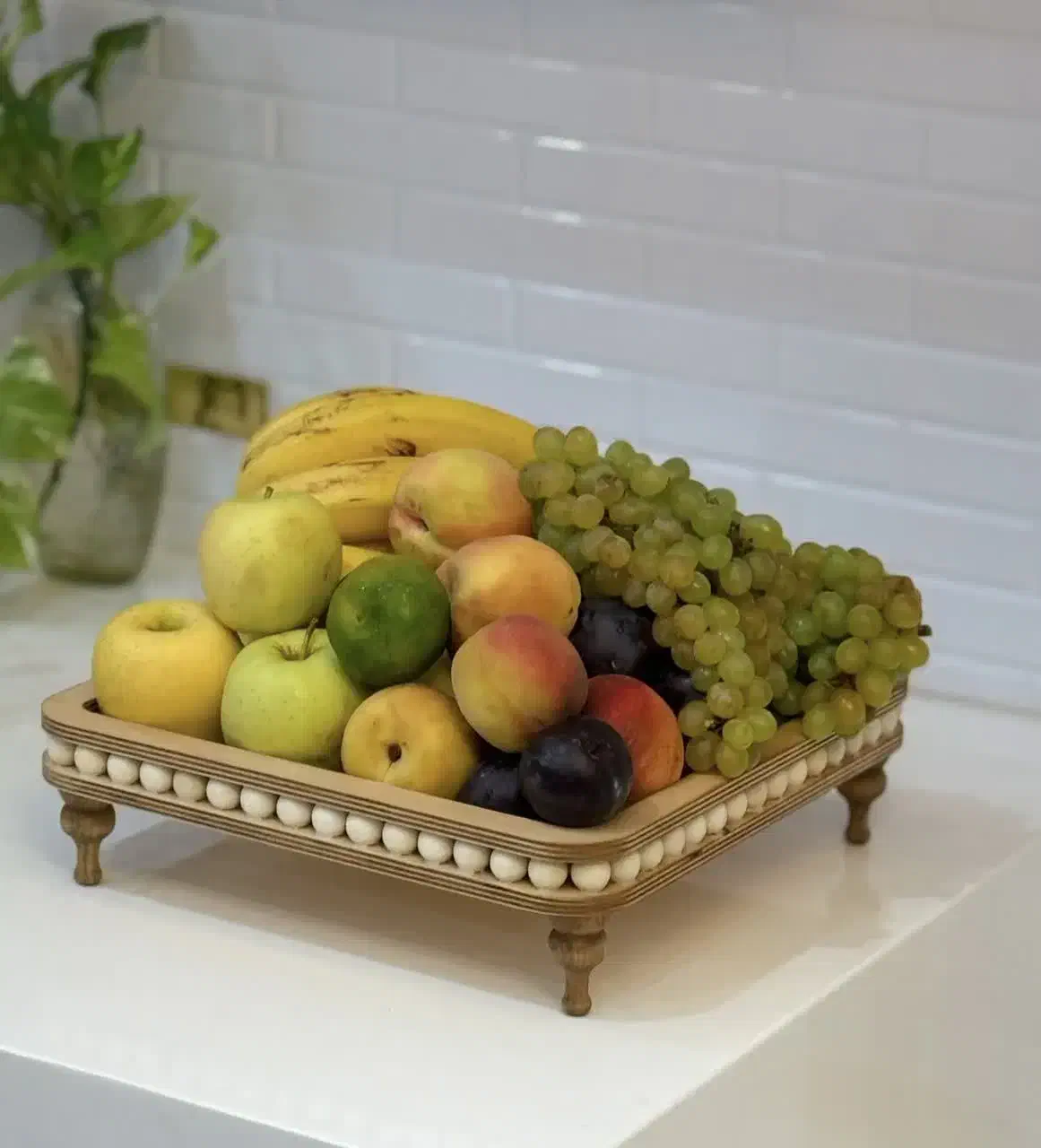 ظروف پذیرایی چوبی مهره دار|ظروف سرو و پذیرایی|یزد, |دیوار