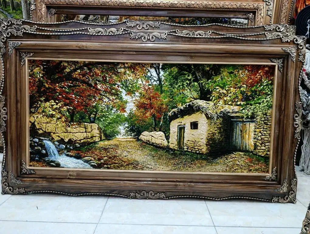 تابلوفرش کوچه باغ نقش برجسته/فروش نقد و اقساط|تابلو فرش|تهران, بوستان جنگلی لویزان|دیوار