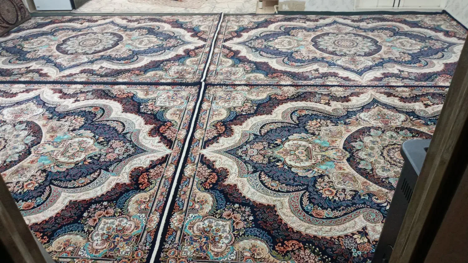 ۶عدد فرش شیدا سرمه ای در حد نو|فرش|سنندج, |دیوار