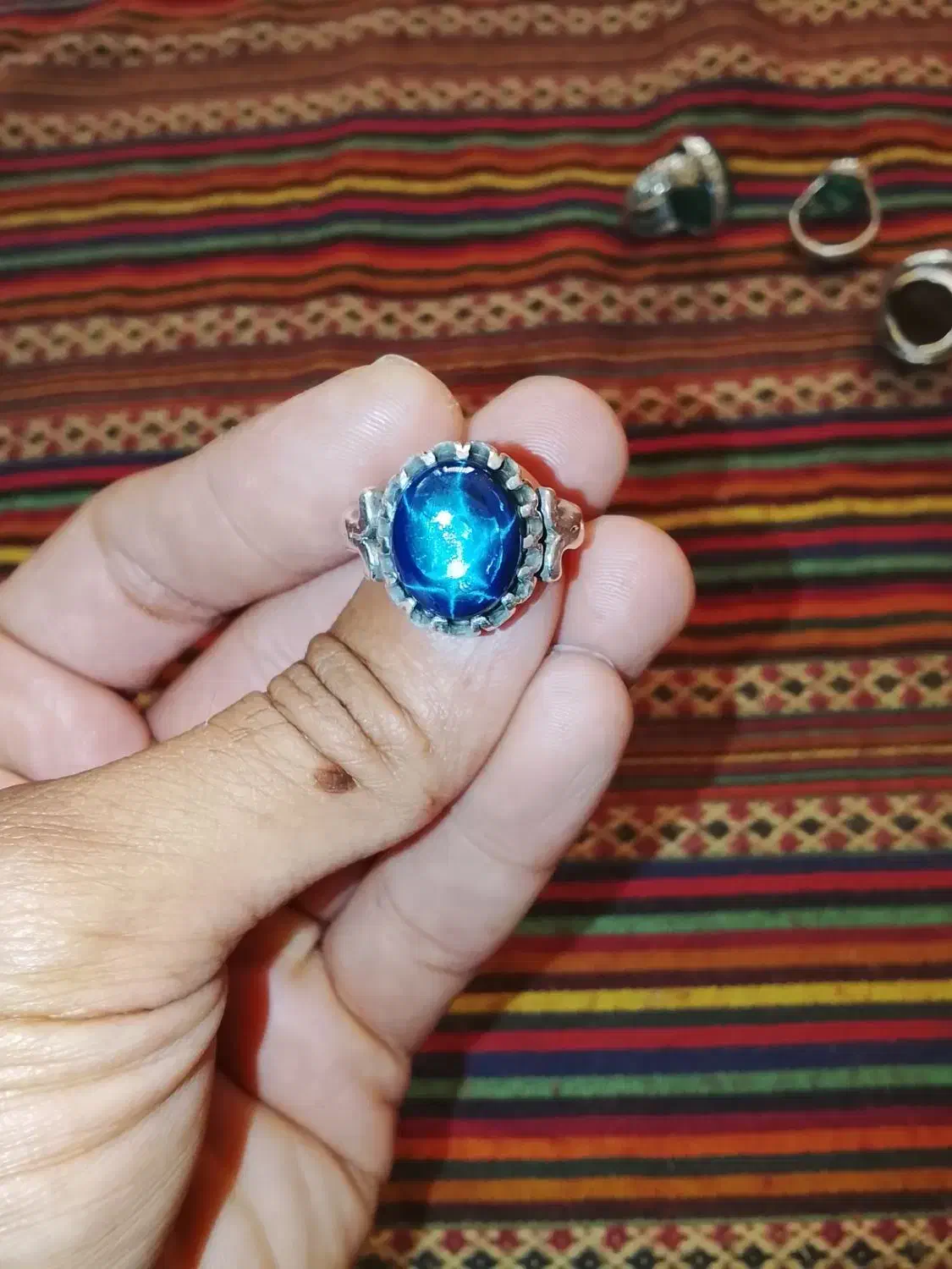 انگشتر یاقوت کبود استار|جواهرات|تهران, آبشار|دیوار