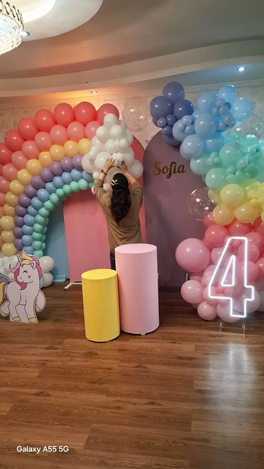 بادکنک آرایی و تم تولد|خدمات پذیرایی، مراسم|رشت, پیرکلاچای|دیوار