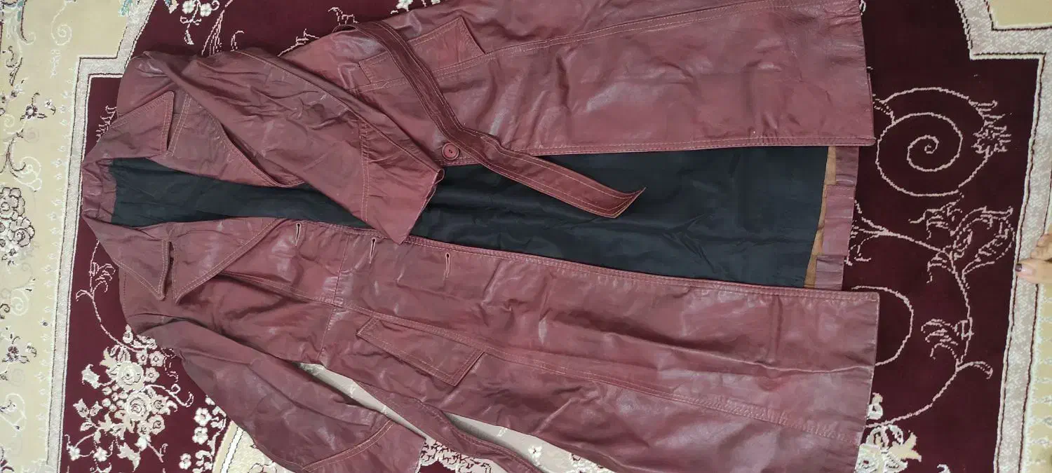 دو عدد کت چرم بلند زنانه|لباس|سنندج, |دیوار