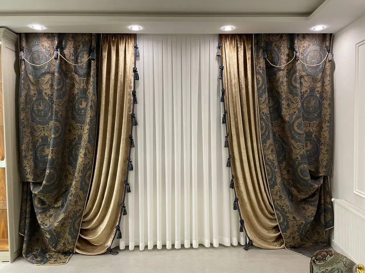 پرده زخیم بدون پشت پرده ای اقساطی|پرده، رانر، رومیزی|مشهد, بهشت|دیوار