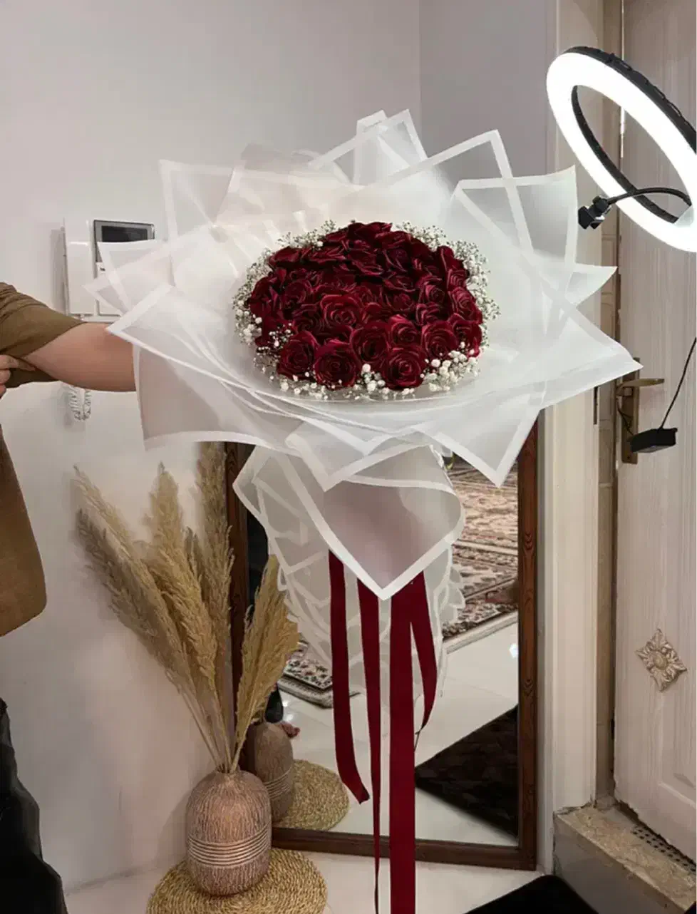 دسته‌گل رز سرخ۲۵شاخه|گل مصنوعی|گلبهار, شهر جدید گلبهار|دیوار