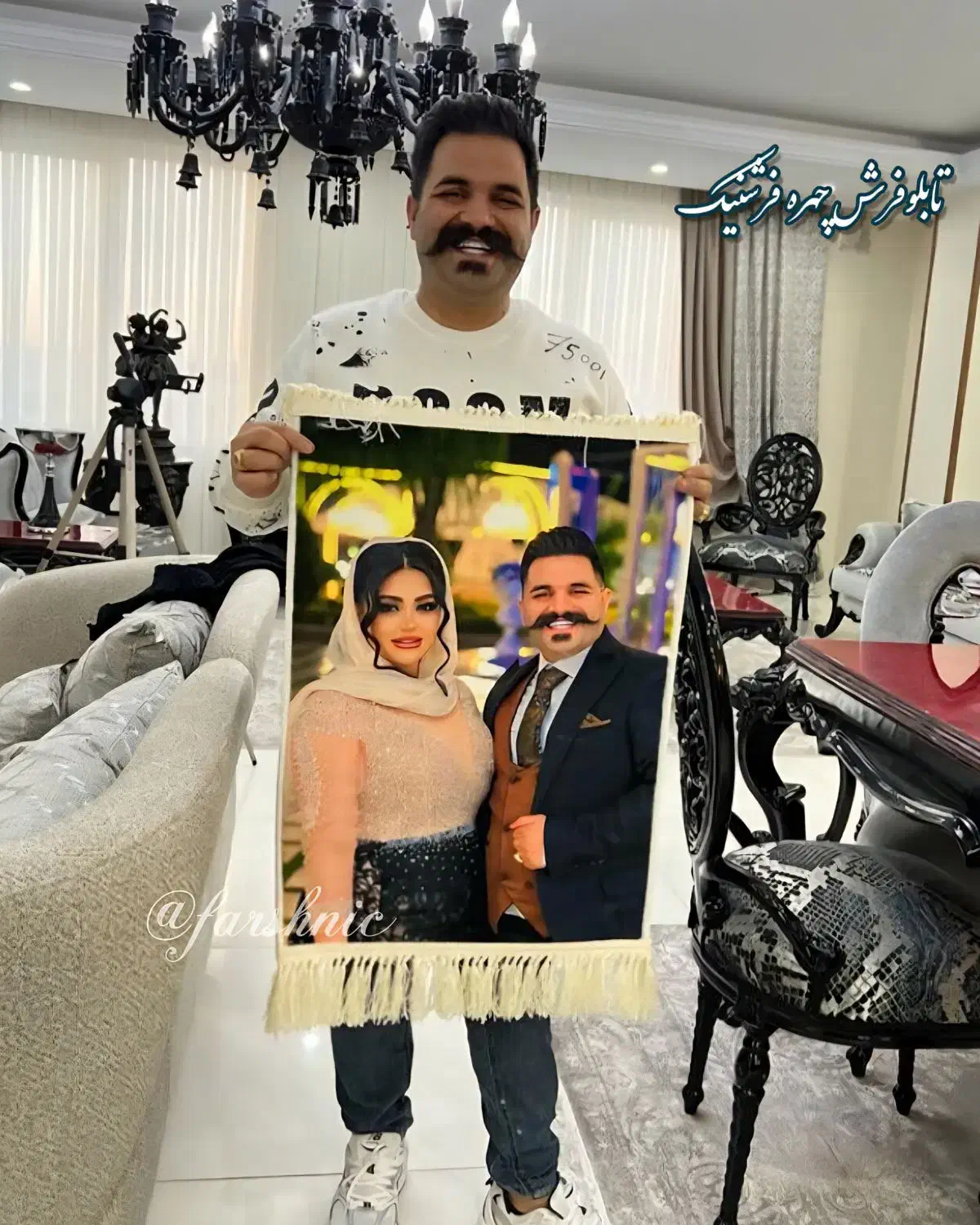 تبدیل عکس اختصاصی به تابلوفرش|تابلو فرش|آران و بیدگل, |دیوار