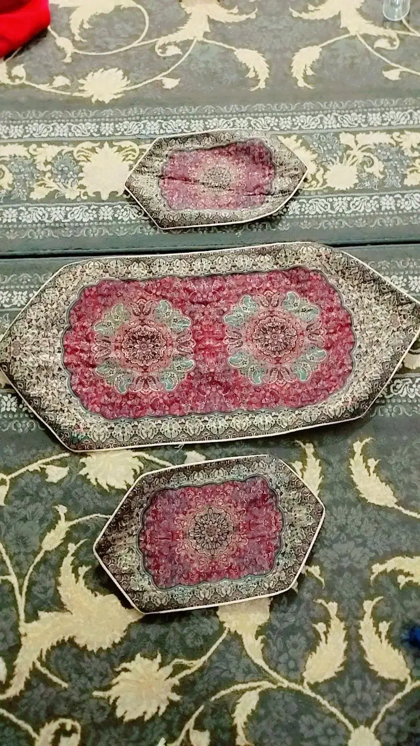 ترمه سه تیکه|پرده، رانر، رومیزی|حمیدیا, |دیوار