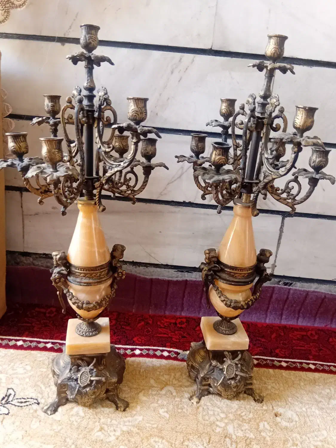 شمعدان برنجی|صنایع دستی و سایر لوازم تزئینی|اقبالیه, |دیوار