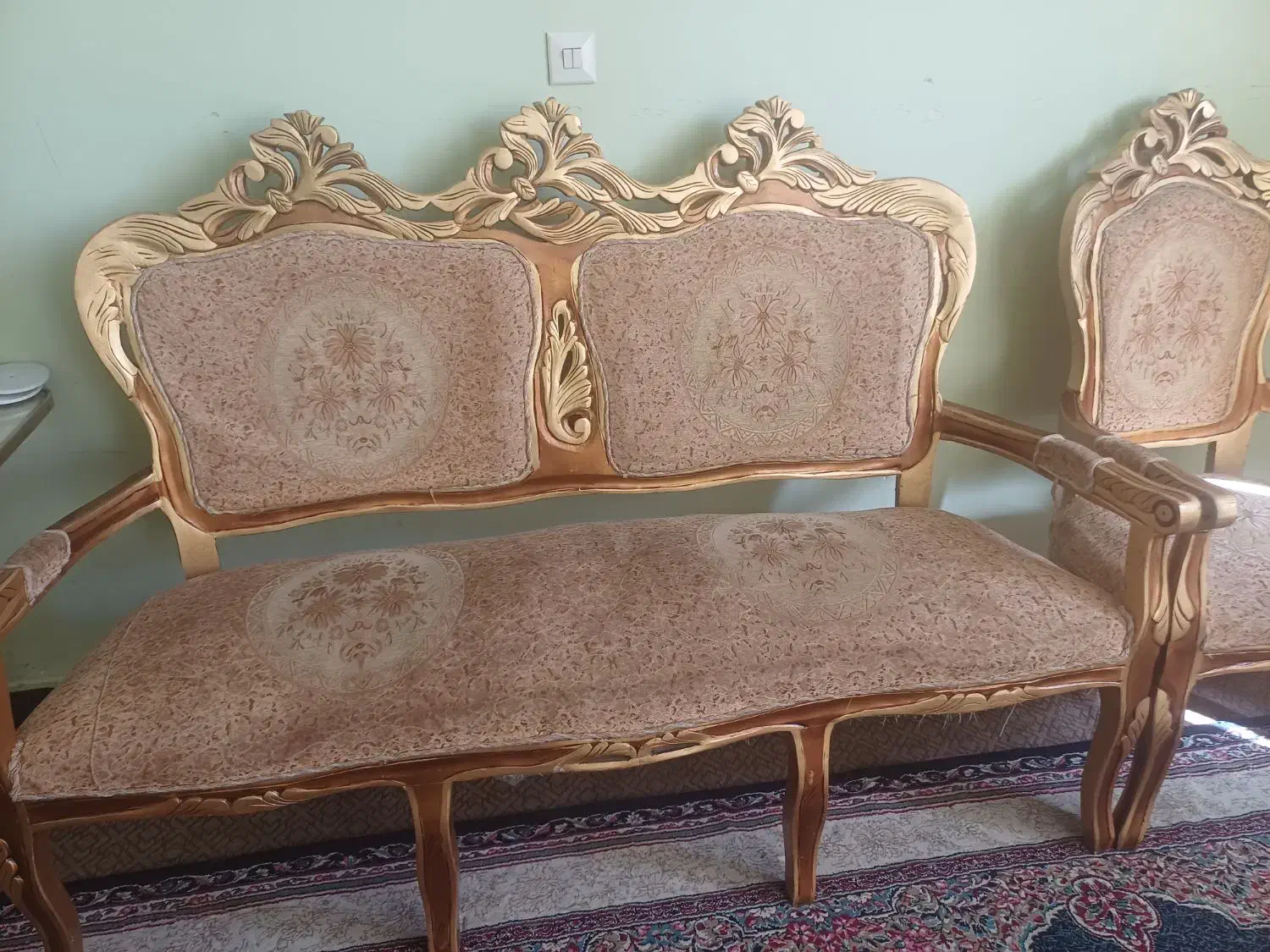 مبل ۹نفره چوب بامیز|مبلمان خانگی و میز عسلی|رفسنجان, |دیوار