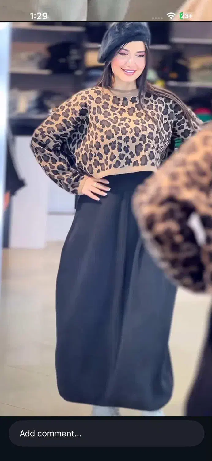 ست بافت پلنگی دو تیکه|لباس|نجفآباد, یزدانشهر|دیوار