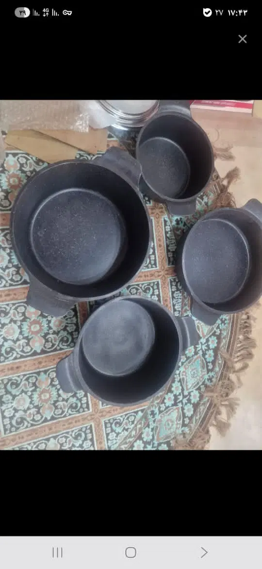 ماهیتابه و قابلمه چدن و تفلون زنبوری فقط ۴۹۰۰|ظروف پختوپز|شیراز, هفت تنان|دیوار
