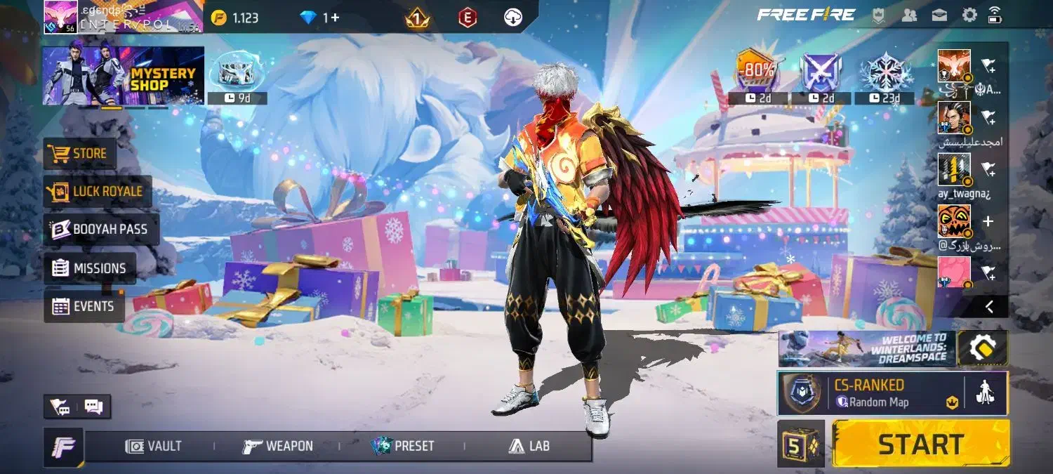 اکانت فری فایر لول 56|کنسول، بازی ویدئویی و آنلاین|خلخال, |دیوار