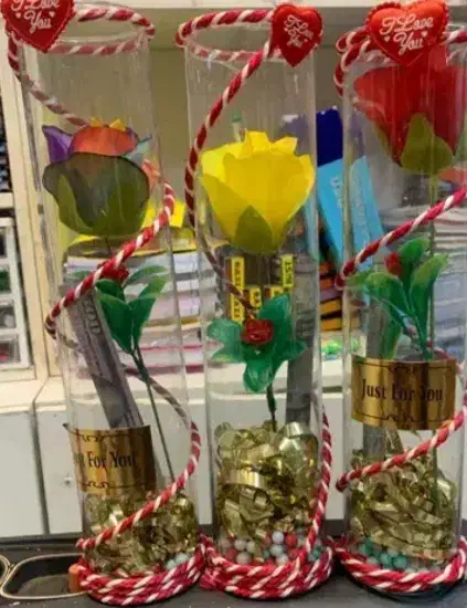 گل شیشه ای مصنوعی استوانه ای گل رز روز مادر|گل مصنوعی|تهران, افسریه جنوبی|دیوار