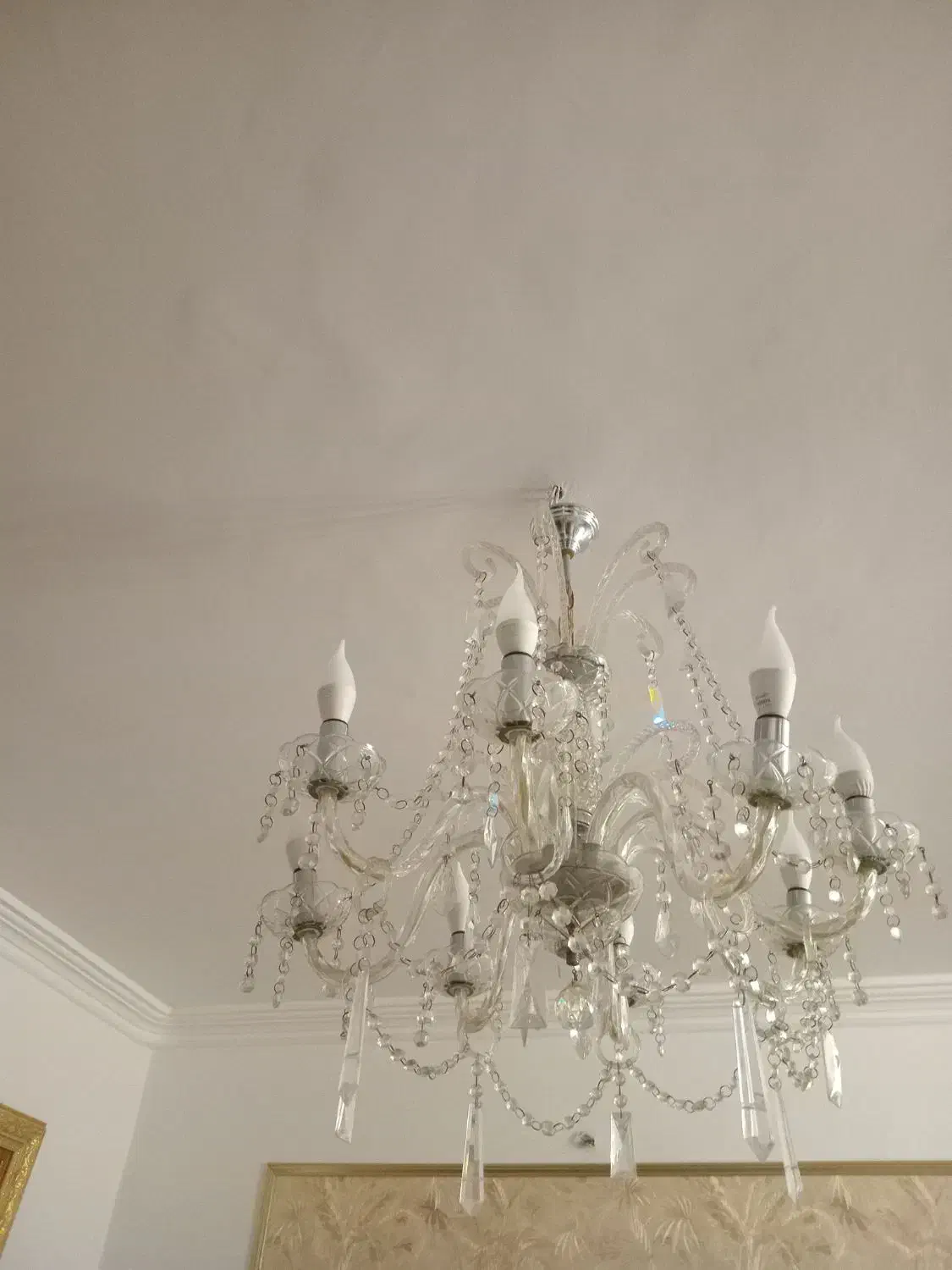 لوستر کریستالی|لوستر و چراغ آویز|رشت, سعدی (تختی)|دیوار