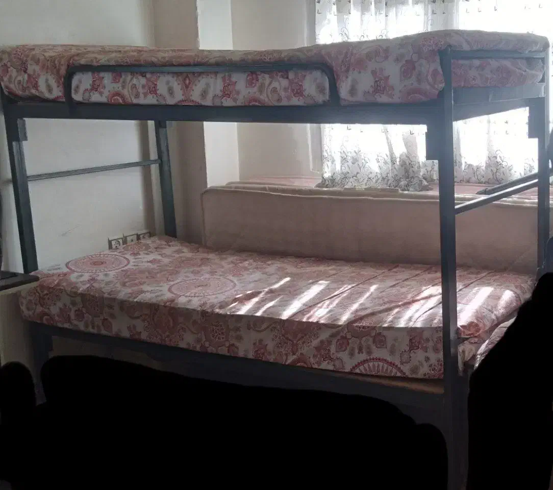تخت دو طبقه تمام فلزی|تخت و سرویس خواب|قزوین, |دیوار